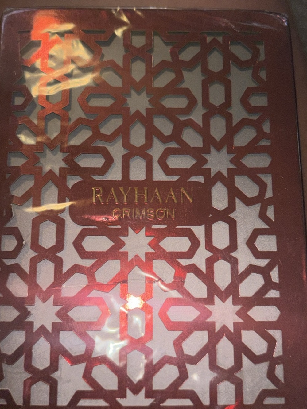 RAYHAAN Crimson Red Decorative Perfume Bottle